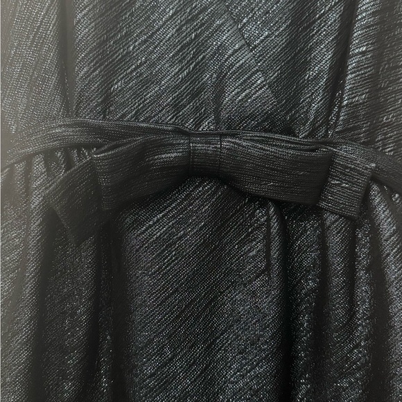 PARKER CLAUDETTE Fit Flare Dress METALLIC SHIMMER Cutouts Size Medium - Picture 6 of 9